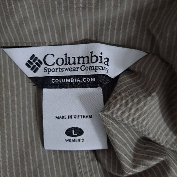 Columbia Pin Stripe Scrunched Lightweight Zip Up Outdoor Jacket - Picture 8 of 9